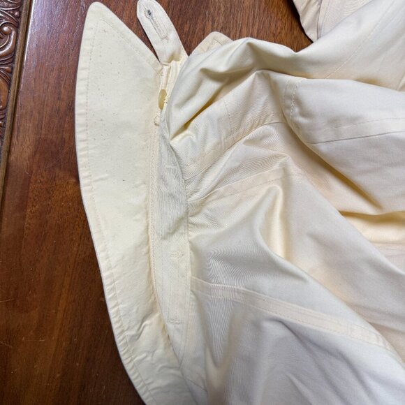 Vintage London Fog Womens Trench Coat Size 8 Petite Yellow Swing Jacket Overcoat - Picture 12 of 15